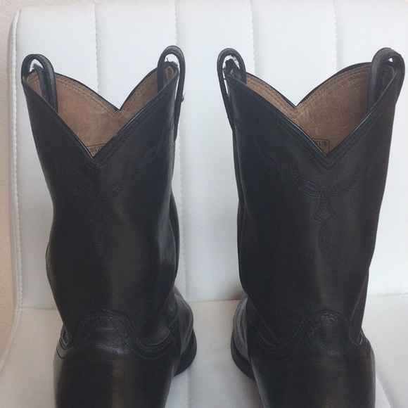 EUC Mens EE12 Black 35501 Heritage Roper Arita Western Cowboy Boots - Picture 8 of 16